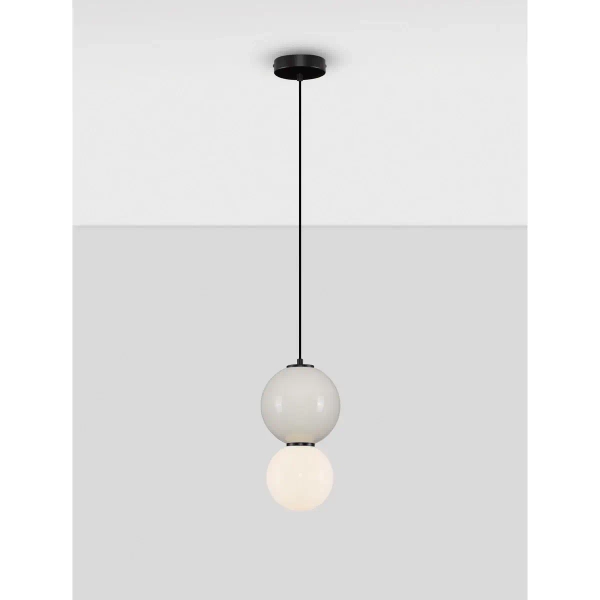 Wisząca lampa okrągła JORELIA LE45250 LED 6W 3000K szklana szara biała