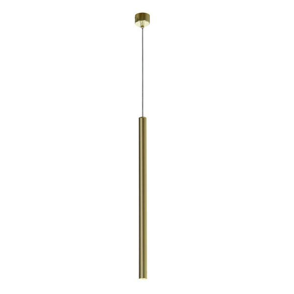 Wisząca lampa salonowa Lunga LP-894/1P GD nowoczesna tuba metalowy sopel złoty