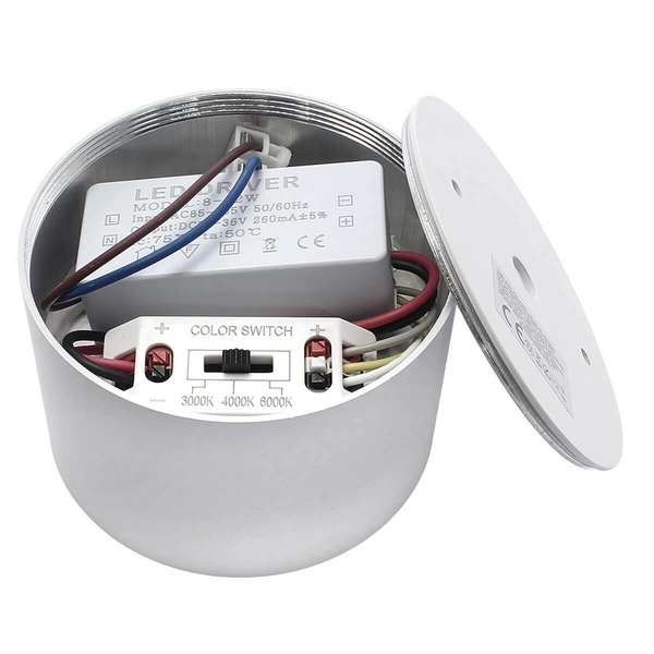 Oprawa sufitowa do łazienki 1404 tubka metalowa IP54 biała