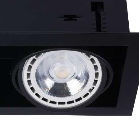 Wpuszczna LAMPA sufitowa DOWNLIGHT 9570 Nowodvorski prostokątna OPRAWA podtynkowa do zabudowy czarna