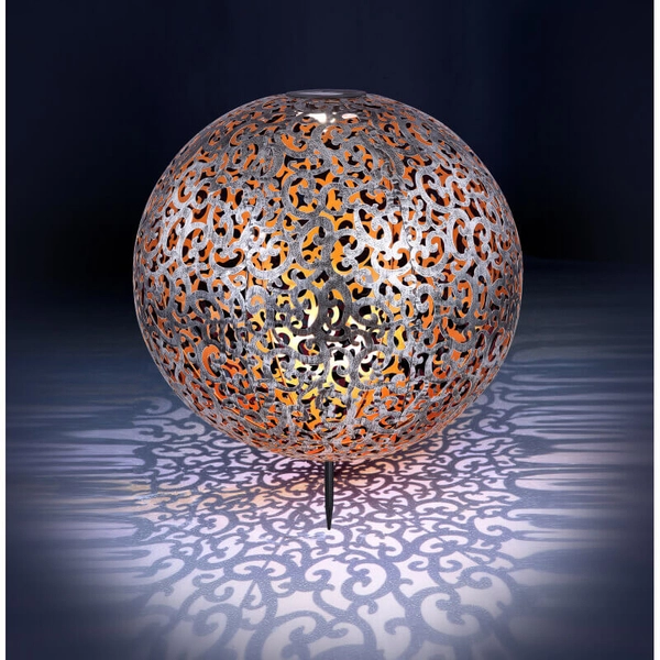 Dekoracyjna lampka ogrodowa Solar 33745 Globo LED 0,12W 3000K IP44 srebrna