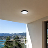 Łazienkowa LAMPA plafon TARTU 7897 Rabalux metalowa OPRAWA sufitowa LED 18W 2800K - 6000K plafoniera okrągła IP44 czarna