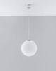 Szklana LAMPA wisząca SL.0264 OPRAWA zwis kula ball biała