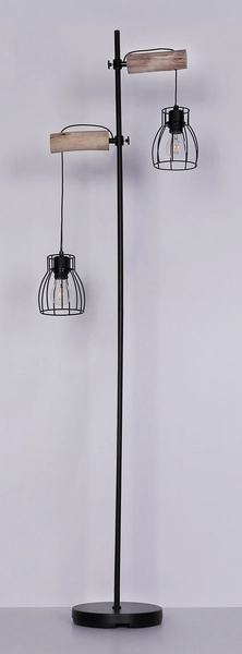 Stojąca lampa podłogowa Mina 15326-2SN drewniana czarna