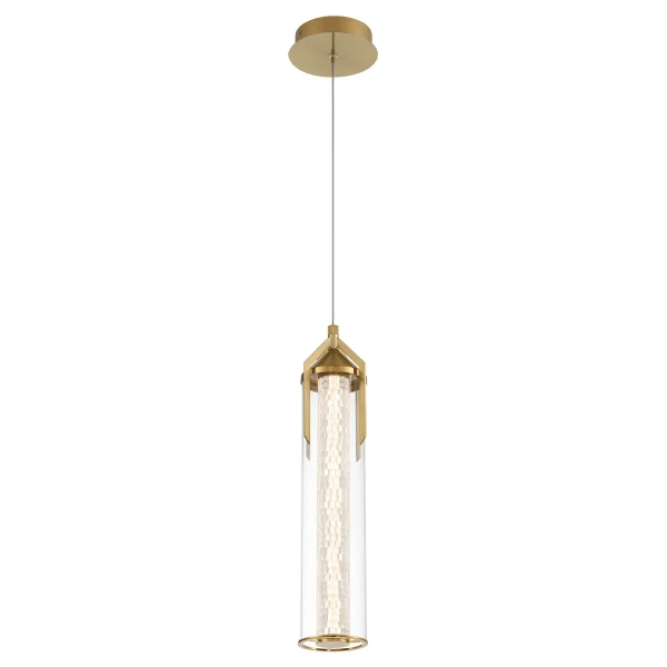 Lampa wisząca tuba szklana Espada QN-ESPADA-1P-BG LED 18W 3000K złoty