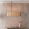 Wisząca lampa drewniana Longshore 101692 beżowy czarny