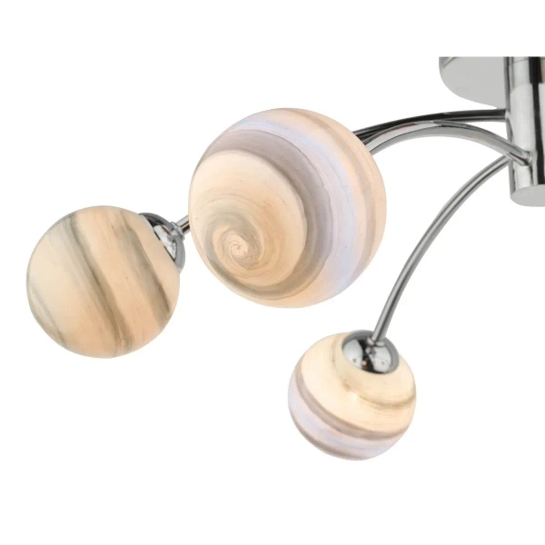 Molekułowa sufitowa lampa Izzy IZZ0650-07 do sypialni kule chrom