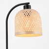 Biurkowa lampka TALITAS LE44512 do sypialni naturalna czarna