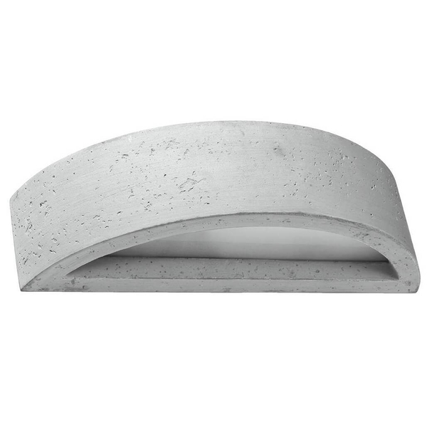 Betonowa lampa ścienna SL.0994 półokrągły kinkiet szary
