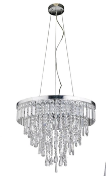 Sufitowa lampa glamour Kalabria z kryształami chrom crystal