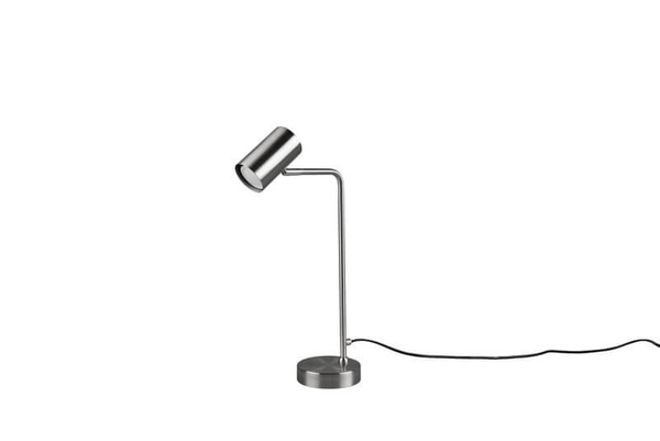 Biurkowa LAMPA regulowana VANTOS DL107512400 Trio metalowa LAMPKA stojąca tuba loftowa na stół nikiel