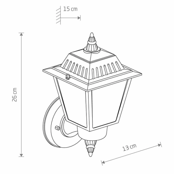 Kinkiet tarasowy Ana 10499 Nowodvorski IP44 ogrodowy metalowy czarny