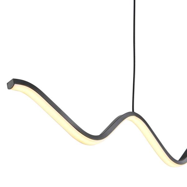 Lampa wisząca do salonu ZIGZAG ST-MD240602 BLACK LED 13W 3000K czarna