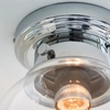 Kulista lampa sufitowa Cheswick 96138 IP44 chrom przezroczysty