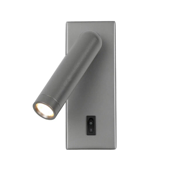 Nowoczesna ścienna lampa Nova WL-46376-1-GR LED 2,5W 3000K tuba szara