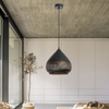 LAMPA wisząca KAIA 2278 Rabalux ażurowa OPRAWA orientalny zwis czarny złoty