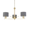 Potrójna lampa wisząca Bolt BOL-ZW-3 (Z) z abażurami mosiądz szara