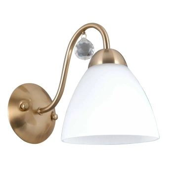 Kinkiet ścienny do salonu Lugano WL-5643-1-HBR metalowy chrom biały