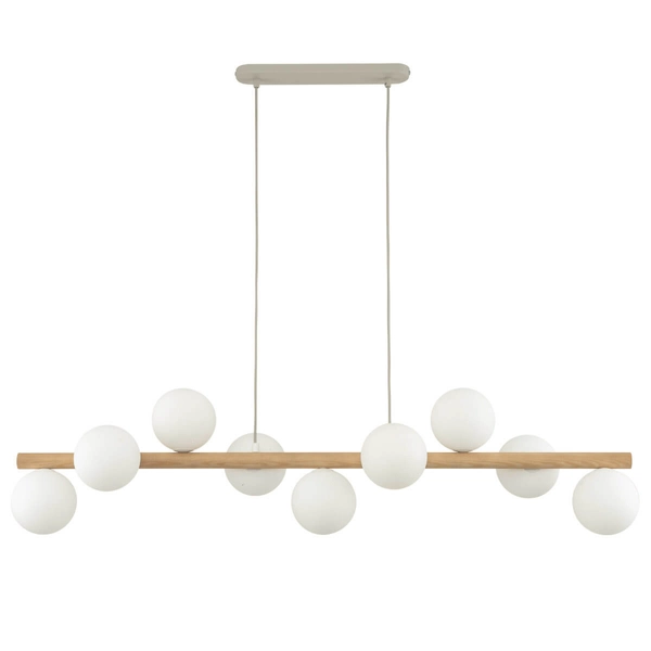 Zwisowa lampa do kuchni Estera 5906 balls kule beżowa biała