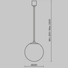 Zwisowa lampa kula Luna P039PL-5W3K-20-B Maytoni LED 5W 3000K biała czarna