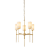 Abażurowa lampa wisząca DARLING ST-9501-5 GOLD złoty biały