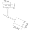 LAMPA sufitowa Stick Track Nero Orlicki Design metalowa OPRAWA do systemu szynowego 1-fazowego czarna