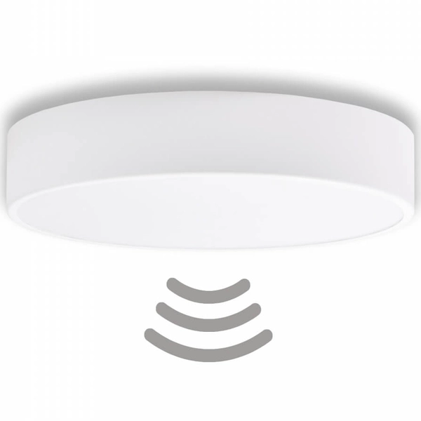 Biała lampa natynkowa 137623600066 sufitowa z czujnikiem ruchu IP54 okrągła