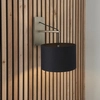 Kinkiet abażurowy L&-192628 Light& minimalistyczny czarny nikiel