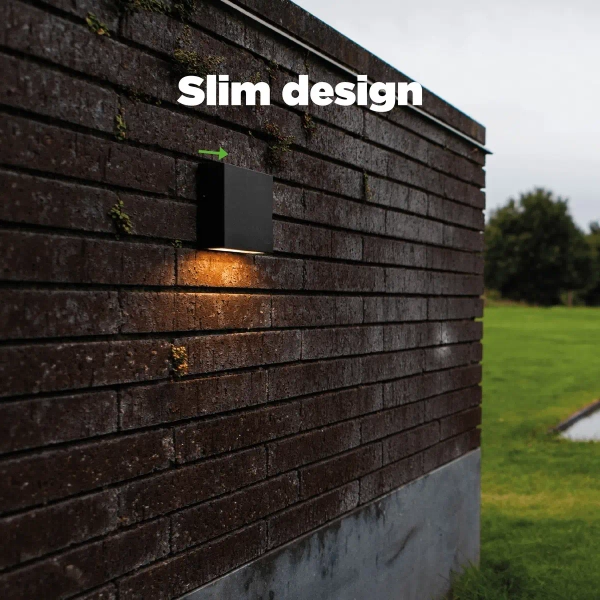 Ścienna LAMPA zewnętrzna GEMINI XF 5104002012 Lutec kinkiet OPRAWA metalowa LED 9W 3000K kwadratowa IP54 czarna