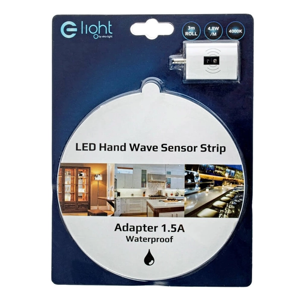 Taśma LED z czujnikiem EKZ0651 LED 4,8W/1m 4000K zasilacz biały