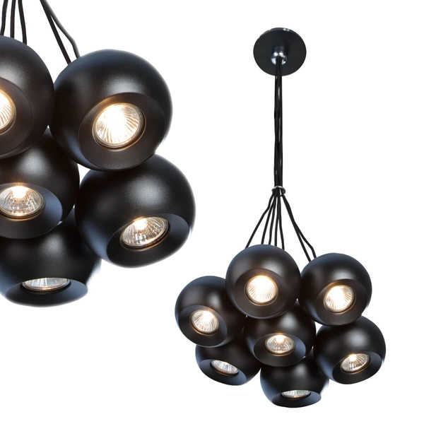 Lampa wisząca Gulia AZ0635 kule balls nad łóżko do sypialni czarna