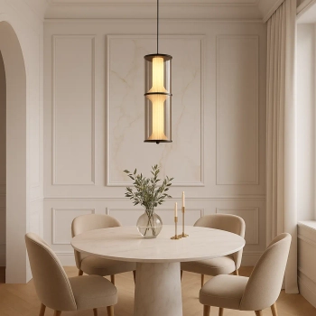 Szklana lampa wisząca Aeris LP-2137/2P TR LED 25W CCT tuba przezroczysty