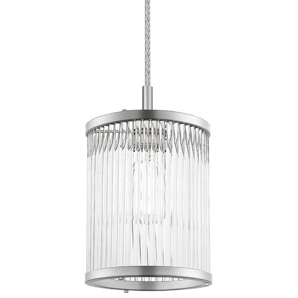 Lampa wisząca SERGIO P0528-01F-F4AC szklana klasyczny zwis srebrny