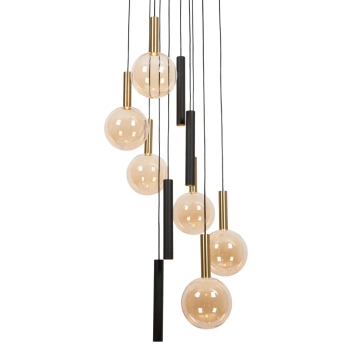 Kaskadowa wisząca lampa Josiane 21441/10/62 szklane kule czarny