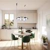 Wisząca lampa kuchenna ORBIT 5007 Zumaline balls biała czarna