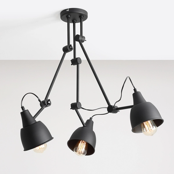 Metalowa lampa przysufitowa Aida 842PL_E Aldex na wysięgnikach czarna
