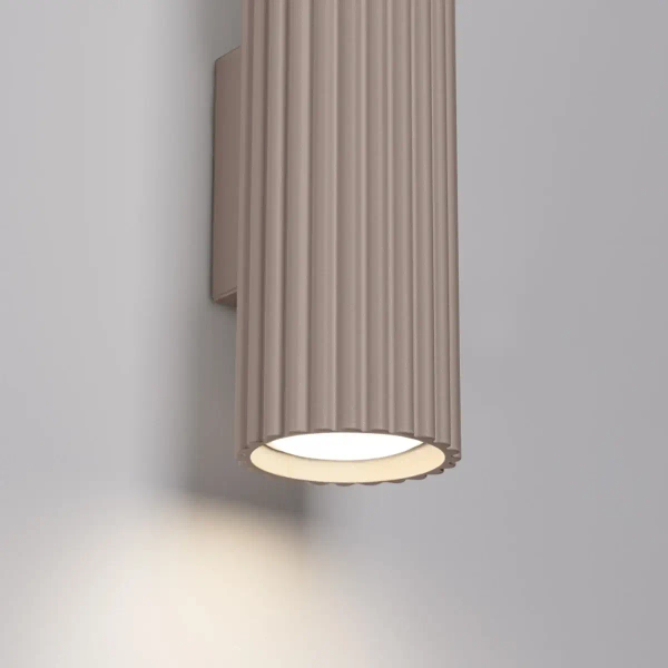 Naścienna lampa ryflowana KARBON SL.1776 tubka góra-dół kaszmirowa