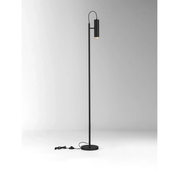 Podłogowa lampa TORVILA LE45624 regulowana tuba czarny złoty