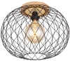 Sufitowa lampa Lacky 54039D ball druciak czarny drewno