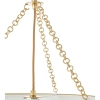 Drewniana wisząca lampa Fenella FEN0535 lniana trawa morska złoty