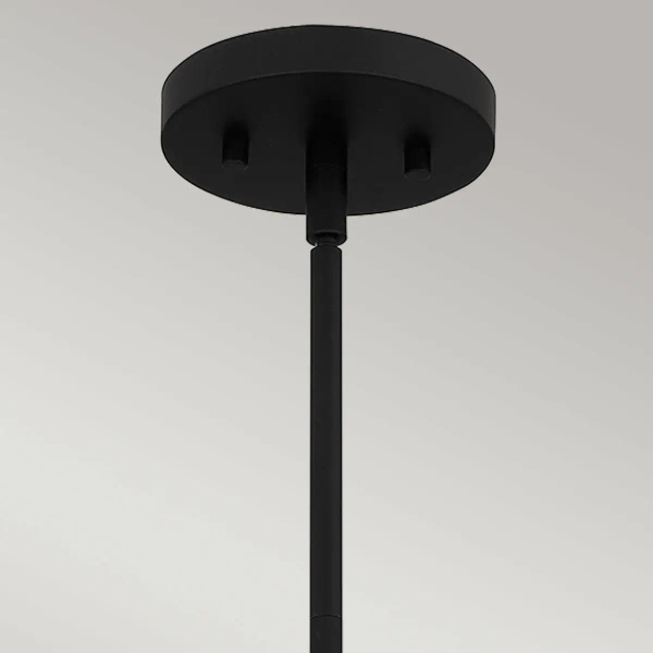 Ekologiczna lampa wisząca Royer QZ-ROYER-1P-MBK szklana rattan czarny