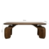 Prostokątny stolik kawowy ORIZON MM001501100344 brązowy drewniany 120x60cm