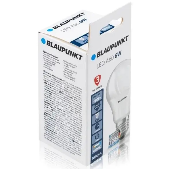 Zestaw żarówek 4 sztuki Blaupunkt E27-6W-NW-4 4000K