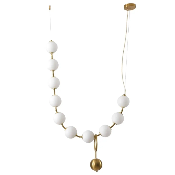 Designerski zwis Coralli DP0251-L1380 Step LED 48W 3000K balls mosiądz biały