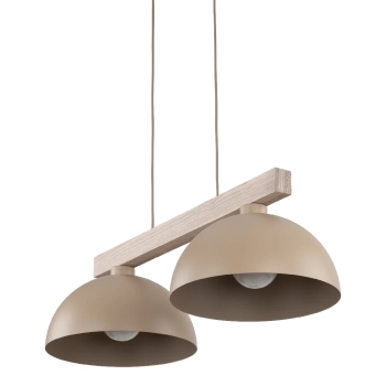 Podwójna wisząca lampa Oslo Sabia 11011 na belce beżowy