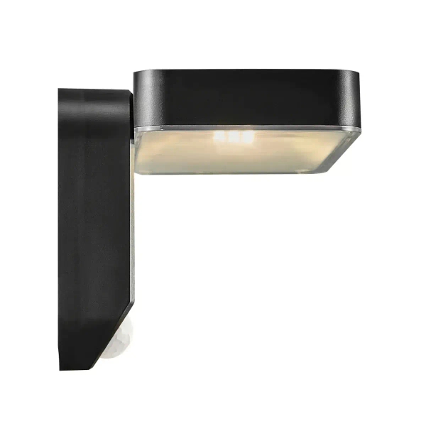 Elewacyjna lampa ścienna RICA 2118161003 solarna z czujnikiem IP44 czarny