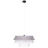 Wisząca lampa loft AMAR 160960104 abażurowa zwis okrągły czarny szary