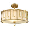 LAMPA wisząca GN-LEMURIA-P-L Elstead GILDED NOLA okrągła OPRAWA metalowa złota biała