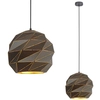 Geometryczna LAMPA wisząca PALERMO PND-2424-1L-GR+GD Italux metalowa OPRAWA zwis mozaika grafitowa