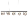 Sypialniana lampa wisząca Karpun 311600506 metal tkanina srebrny